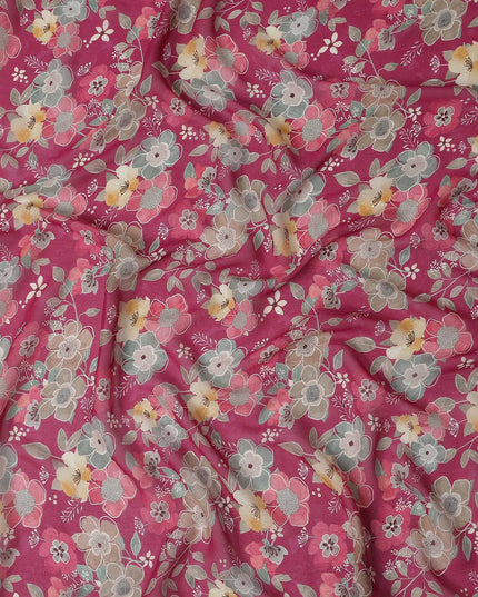 Fuchsia Pink Viscose Georgette Fabric | Regal Fabrics