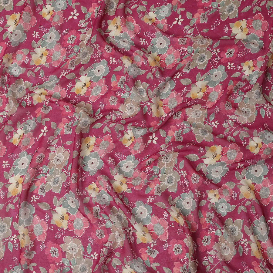 Fuchsia Pink Viscose Georgette Fabric | Regal Fabrics