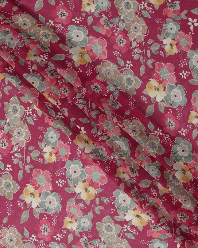 Fuchsia Pink Viscose Georgette Fabric | Regal Fabrics