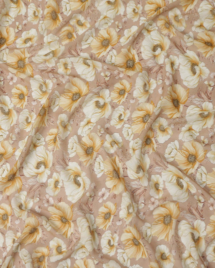 Dusty Pink Paisley Georgette Fabric