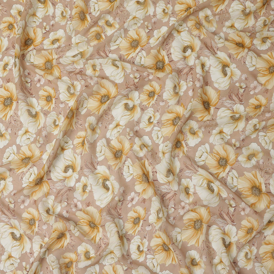 Dusty Pink Paisley Georgette Fabric