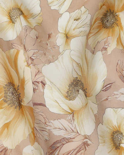 Dusty Pink Paisley Georgette Fabric