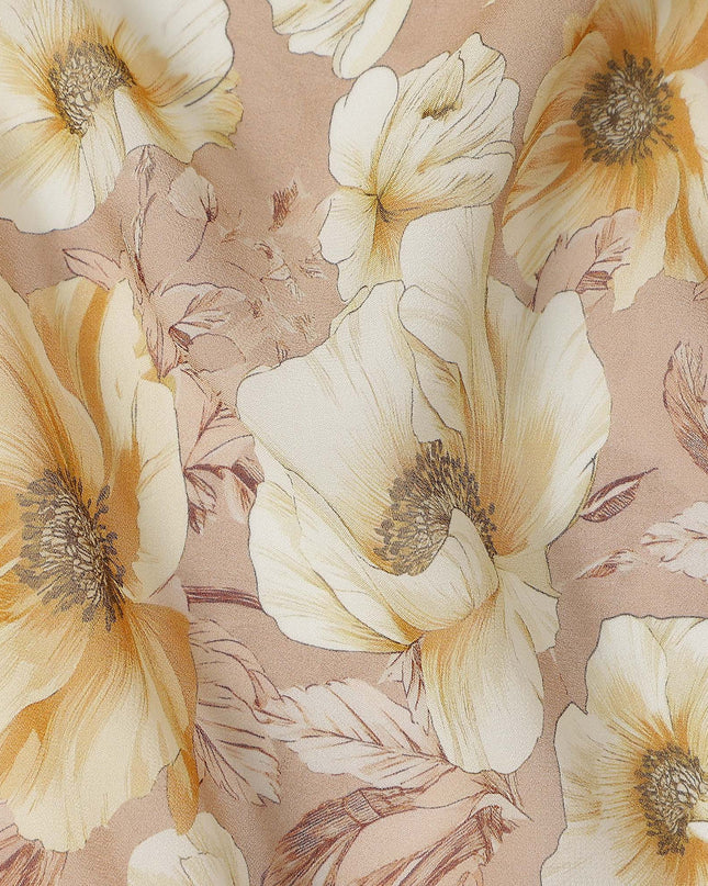 Dusty Pink Paisley Georgette Fabric