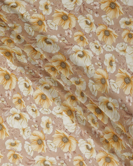 Dusty Pink Paisley Georgette Fabric