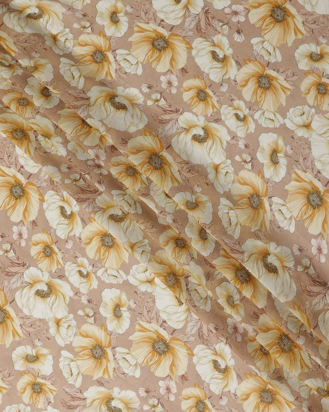 Dusty Pink Paisley Georgette Fabric