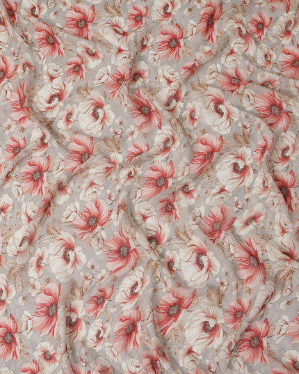 Ash Grey Viscose Georgette Fabric | Regal