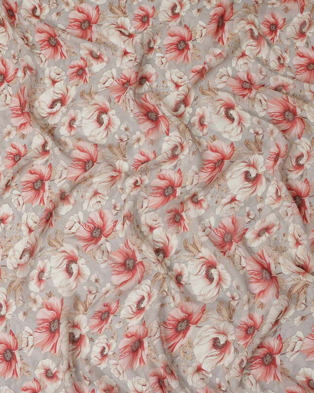 Ash Grey Viscose Georgette Fabric | Regal