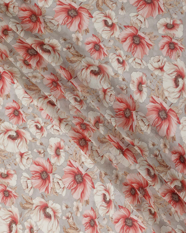 Ash Grey Viscose Georgette Fabric | Regal