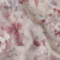 Ivory White Viscose Georgette Fabric