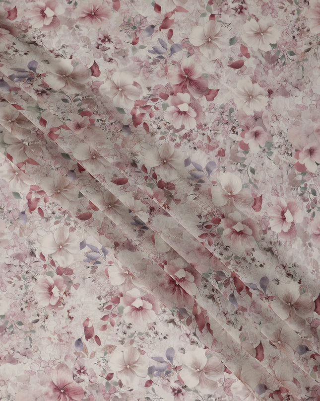 Ivory White Viscose Georgette Fabric