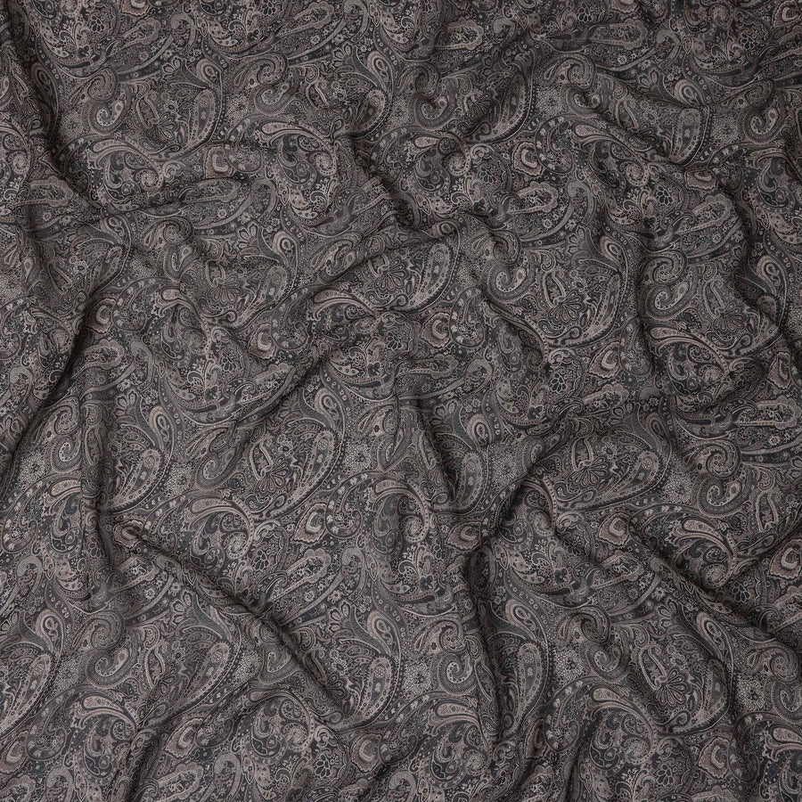 Onyx Black Viscose Georgette Fabric | Regal Fabrics
