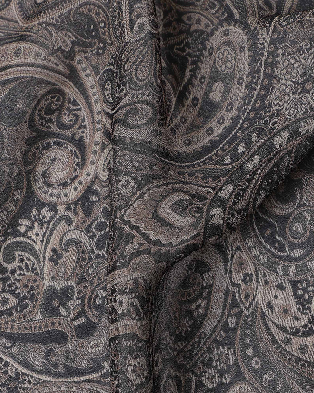 Onyx Black Viscose Georgette Fabric | Regal Fabrics