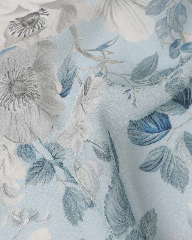 Powder Blue Viscose Georgette Fabric | Regal Fabrics