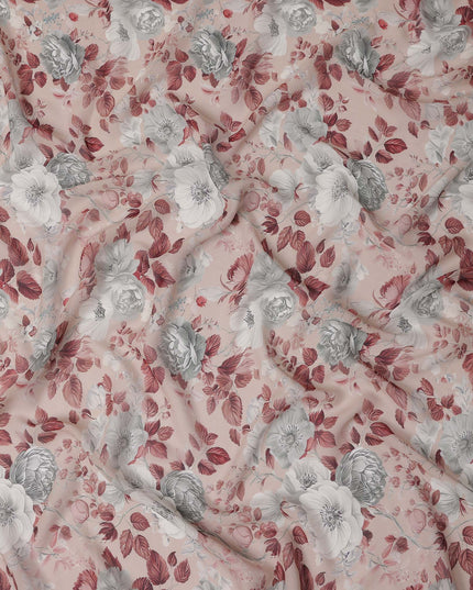 Mauve Pink Viscose Georgette Fabric