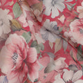 Coral Red Viscose Georgette Fabric | Regal