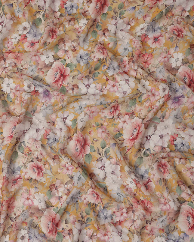 Golden Yellow Viscose Georgette Fabric