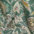 Sage Green Viscose Crepe Digital Printed Fabric 110cm | Rega