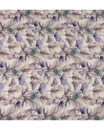Lavender Purple Viscose Crepe Digital Printed Fabric 110cm |