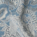 Slate Blue Viscose Crepe Digital Printed Fabric 110cm | Rega