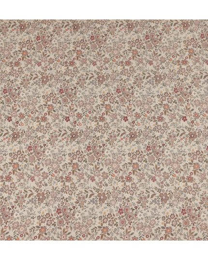 Dusty Rose Viscose Crepe Digital Printed Fabric 110cm | Rega