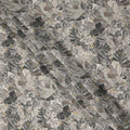 Charcoal Grey Viscose Crepe Digital Printed Fabric 110cm | R