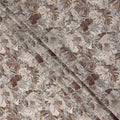 Warm Beige Viscose Crepe Digital Printed Fabric 110cm | Rega