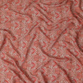 Coral Red Viscose Digital Printed Fabric 110cm