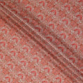 Coral Red Viscose Digital Printed Fabric 110cm