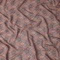 Charcoal Grey Viscose Digital Printed Fabric 110cm