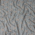Slate Blue Viscose Digital Printed Fabric 110cm