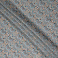 Slate Blue Viscose Digital Printed Fabric 110cm