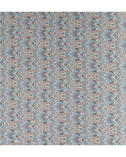 Slate Blue Viscose Digital Printed Fabric 110cm