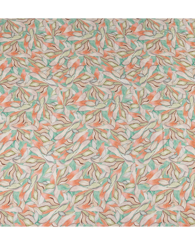 Coral Multicolor Viscose Digital Printed Fabric 110cm