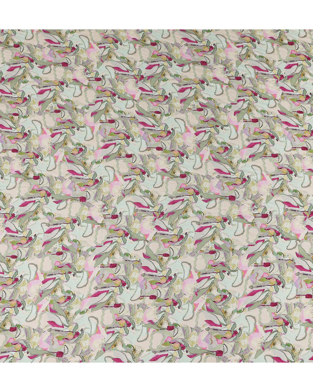 Blush Pink Viscose Digital Printed Fabric 110cm