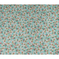 Turquoise Blue Viscose Digital Printed Fabric 110cm