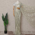 Champagne Gold French Chantilly Lace Saree