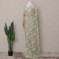 Champagne Gold French Chantilly Lace Saree