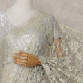 Champagne Gold French Chantilly Lace Saree