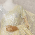 Pale Lemon Yellow Chantilly Lace Saree - D31642