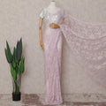 Blush Pink Chantilly Lace Saree | Regal Fabrics