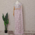 Blush Pink Chantilly Lace Saree | Regal Fabrics