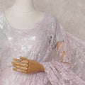 Blush Pink Chantilly Lace Saree | Regal Fabrics