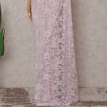 Blush Pink Chantilly Lace Saree | Regal Fabrics