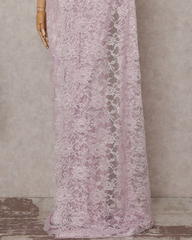 Blush Pink Chantilly Lace Saree | Regal Fabrics