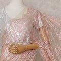 Blush Pink French Lace Saree Piece