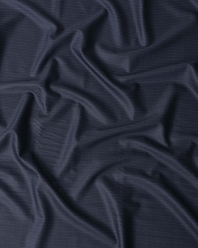 Midnight Navy Blue Loro Piana Wool Suiting 3.75m