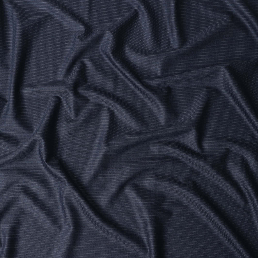 Midnight Navy Blue Loro Piana Wool Suiting 3.75m