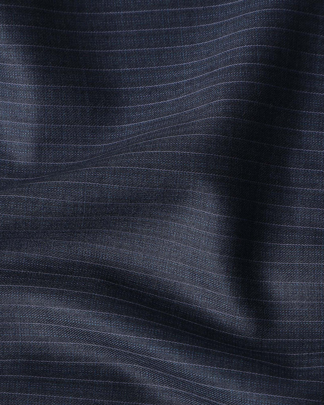 Midnight Navy Blue Loro Piana Wool Suiting 3.75m
