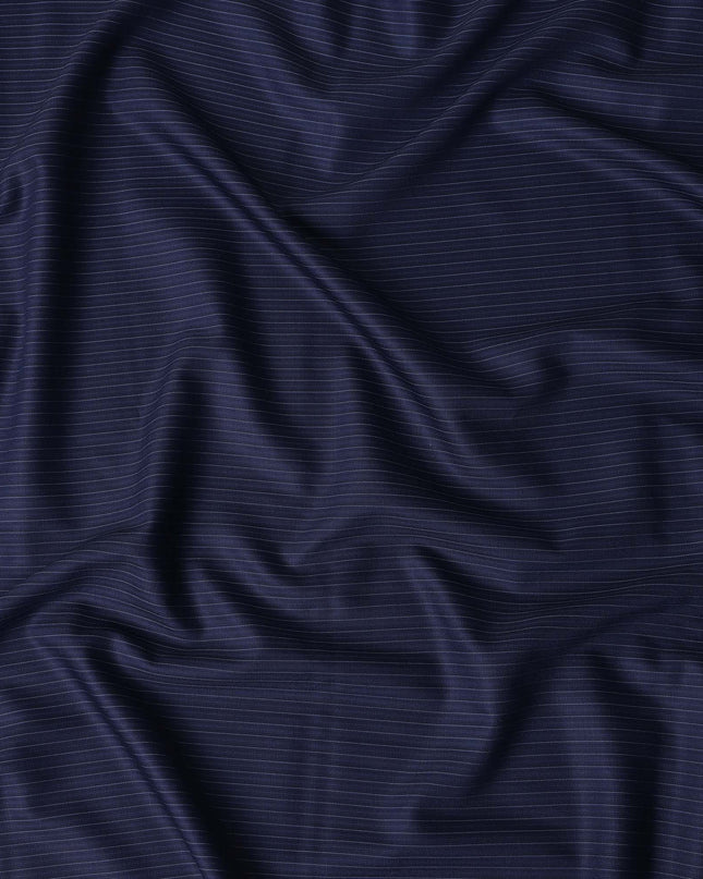 Ink Navy Blue Loro Piana Wool Suiting 3.75m
