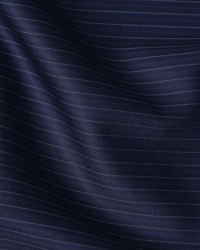 Ink Navy Blue Loro Piana Wool Suiting 3.75m